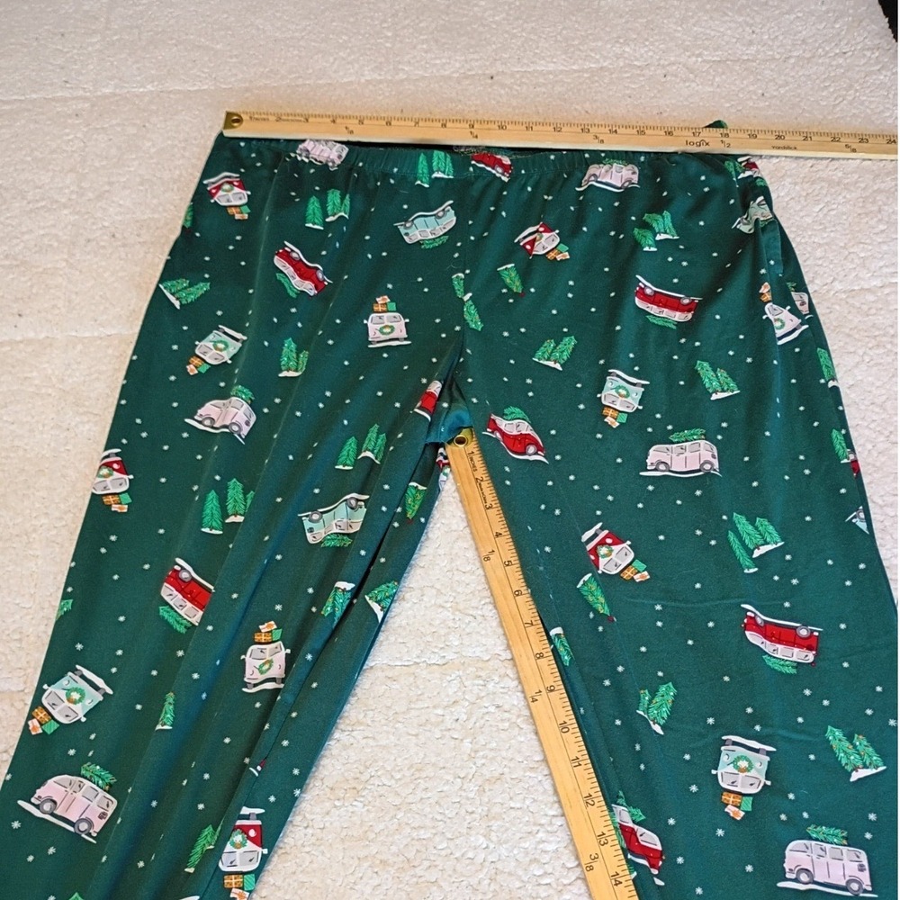 Sonoma Pajama Pants Mens 2XL Green Excellent Holiday Camper Station Wagon Print